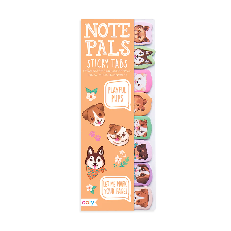 note pals sticky tabs - playful pups